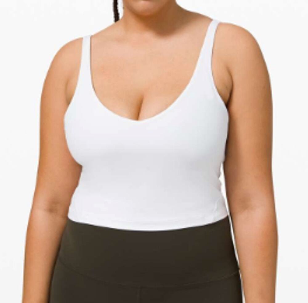 Lululemon Align Tank Top White Size 4 Built-In Bra Yoga Workout
